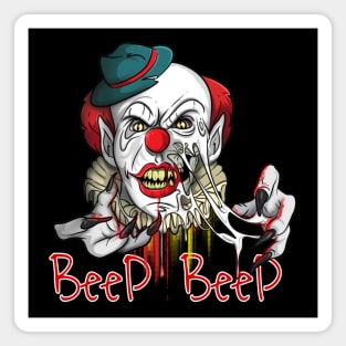 Beep Beep Classic Horror Clown Magnet